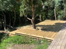 Terrasse en bois en Pin avec marches - Presqu’île de  LEGE  CAP FERRET